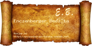 Enczenberger Beáta névjegykártya