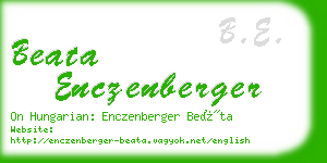beata enczenberger business card